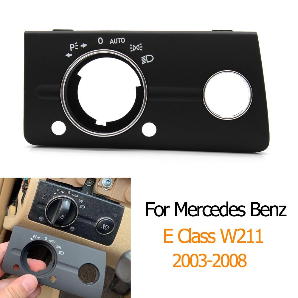 LHD RHD Interieur Auto Dashboard Koplamp Koplamp Schakelaar Cover Paneel Trim Voor Mercedes Benz W211 E Klasse 320 350 550 2003-2008
