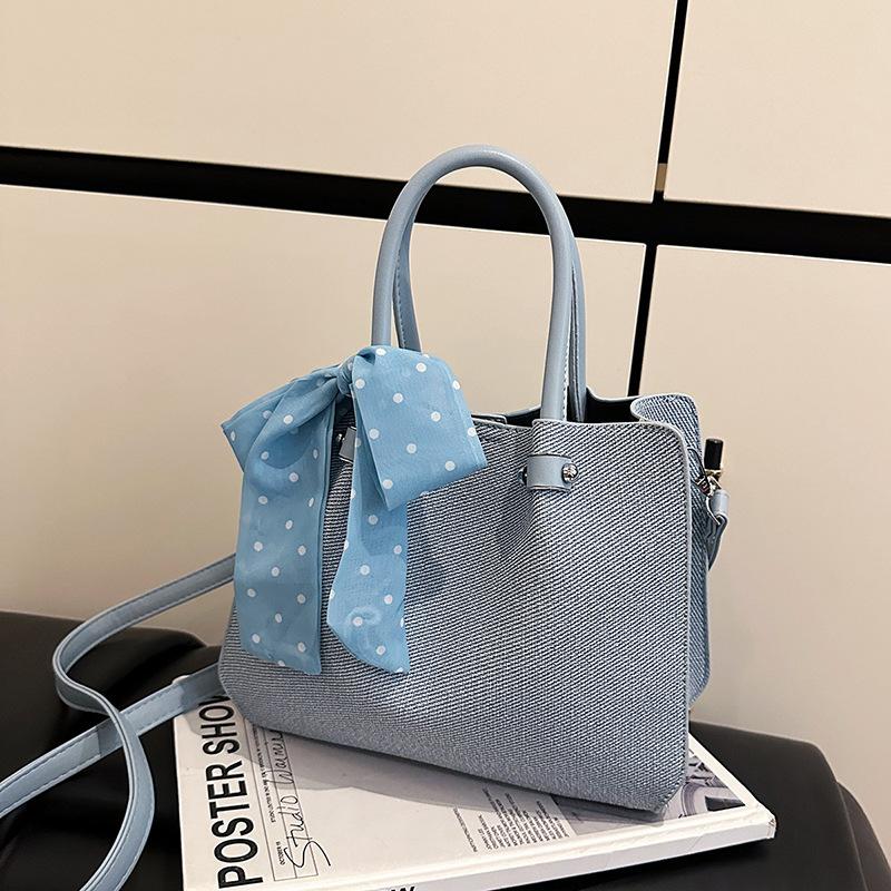 

Модная женская сумка 2025 новая универсальная на плечо, сумка-мессенджер, большая вместительная сумка-мессенджер в форме ведра синий