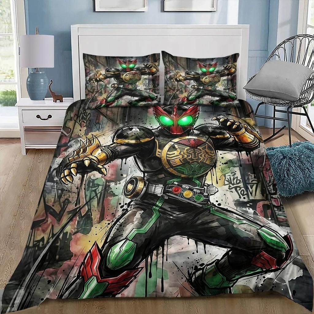 Kamen Rider Geats Set Biancheria da Letto Singolo Twin Full Queen King Size Set Letto Adulto Bambino Camera da Letto Copripiumino Set Lenzuolo 3D Anime Set Lenzuolo