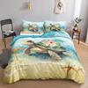Sea Turtles Duvet Cover 3D Bedding Set Soft Brushed Microfiber Comforter Cover with Zipper Closure Quilt Cover with Pillowcase