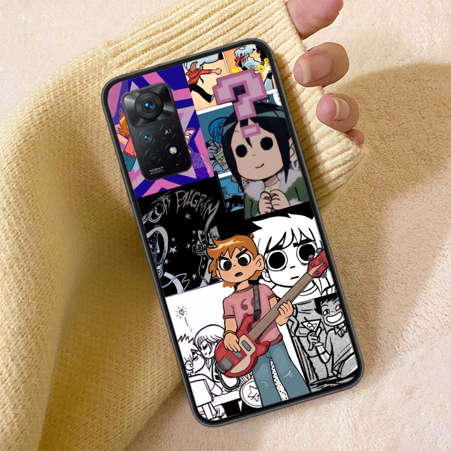 Scott Pilgrim Anime Phone Case For Redmi Note 13 14 15 Pro Plus 12 13C 12C 15C 9 10 10C 9T 9C 9A TPU Soft Cover Clear Cell Cases