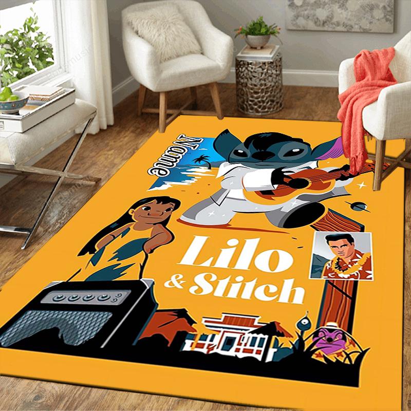 Custom 1Pc Lilo Stitch Galaxy Adventure Rug Office Carpet Indoor Outdoor Entrance Doormat Nonslip Soft And Comfortable Living Room D291616