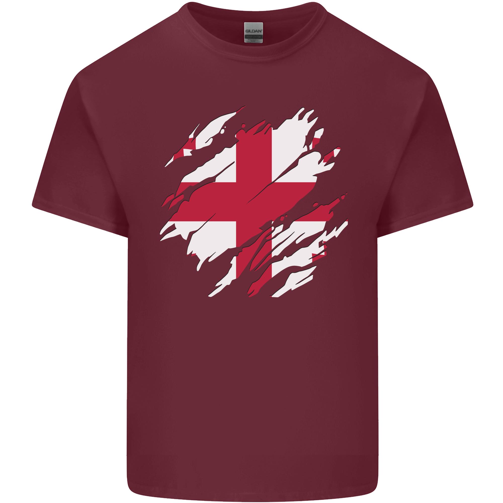 Torn Georgia Flag Georgian Day Football Unisexs Light Cotton TShirt S