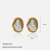 Ins Style Stainless Steel Earrings 18K Gold Plated Titanium Trendy Jewelry Men Women