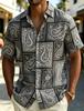 Men's Classic Bohemian Paisley Print Casual Shirt, Breathable Top For Summer Leisure Beach Gathering And Daily Everyday Wear