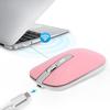 PUY 2.4G Souris sans fil ergonomique 1600 DPI haute résolution USB chargeur ordinateur Accessories (rose)