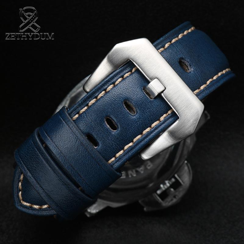 Vintage Retrò   Cinturino in Vera Pelle Fatto a Mano Per Panerai 22 24 26mm Accessori per Orologi Fatti a Mano Cinturino in Pelle con Attacco Dritto