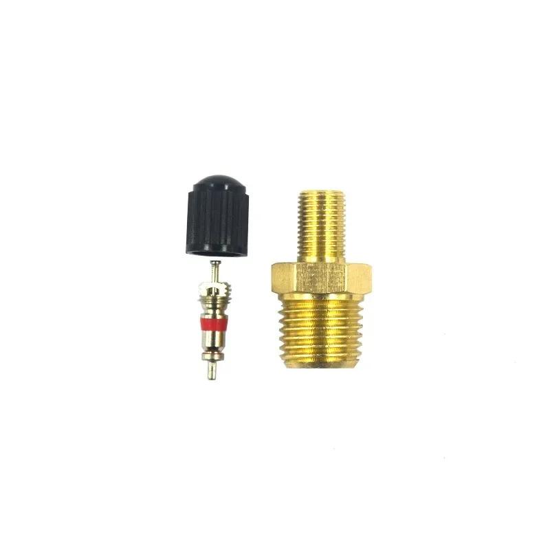 1/4 NPT 1/8 NPT M10 Air Compressor Tanks Fill Valve Anti-Corrosion Brass Schrader Valve Automobile Tire Valve Core Tire Coppe