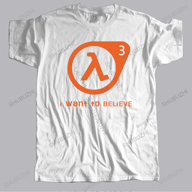 Unisex Luxus Baumwolle Sommer T-Shirt Markenkleidung Half Life 3 I Want To Believe Mode T-Shirt Kurzarm Oversize