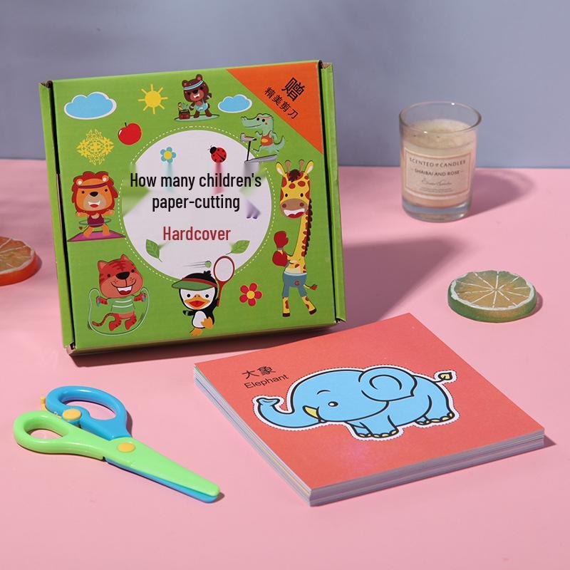 Kindergarten DIY Creative Paper Cutting & Painting Gift Box Set for Kids