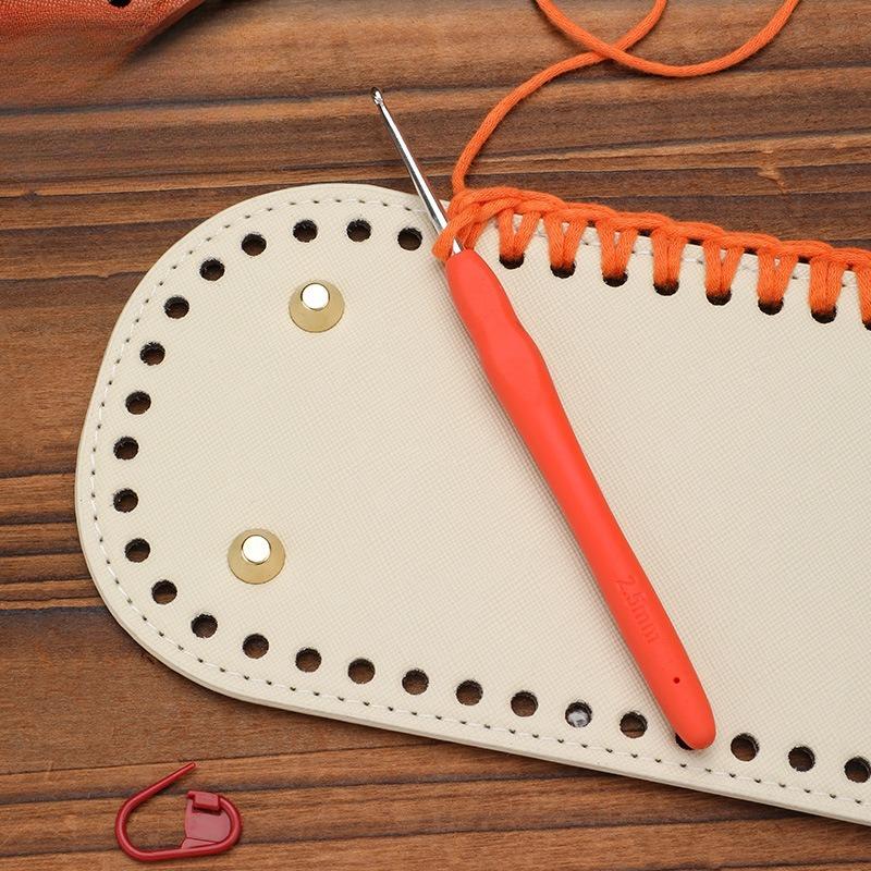 Handmade Bag Accessories Leather Base 22*10cm52 Hole Oval Bag Bottom Accessories for Base Plate for DIY Braided Bags