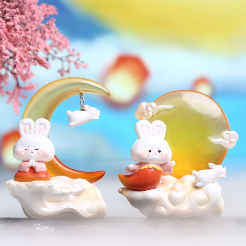 

3D Атмосфера Ночной Светильник Смола Середина Осени Подарок Кролик Украшение Лунный Кролик Маленькая Лампа Студенты