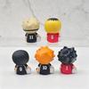 5pcs/Set Cute Round Chubby Bead Eyes Haikyuu Chibi Shoyo Tobio Kei Sitting Figures Sports Anime Model Toy Desktop Ornament Gifts