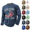 Men's Printed Long Sleeve Casual Top 250 Years 1776 2026 Anniversary Graphic Crew Neck T Shirt Comfortable Fit Lightweight Design