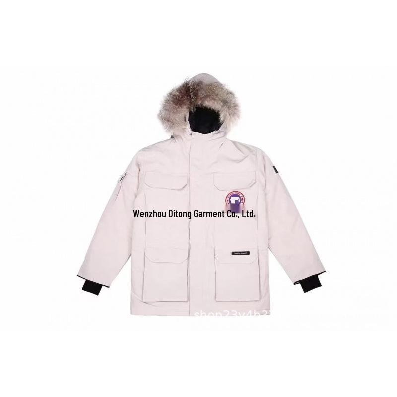 Unisex Expedition Down Jacket Model 08 with Wolf Fur Hood