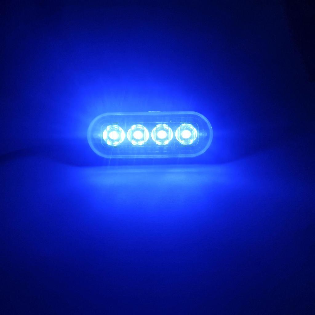 Ultra-Thin High-Brightness LED Car Warning & Running Lights - 12-24V, Always On with Turn Signal Function