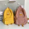 New High-value Student Schoolbag Backpack Corduroy Simple Large-capacity Duck Junior High School Backpack