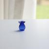 Miniature Vase, Tiny Blue Glass Vase, Small Flower Holder, Cute Mini Vase for Miniature Houses DIY Refrigerator Magnets (Magnets Not Included)