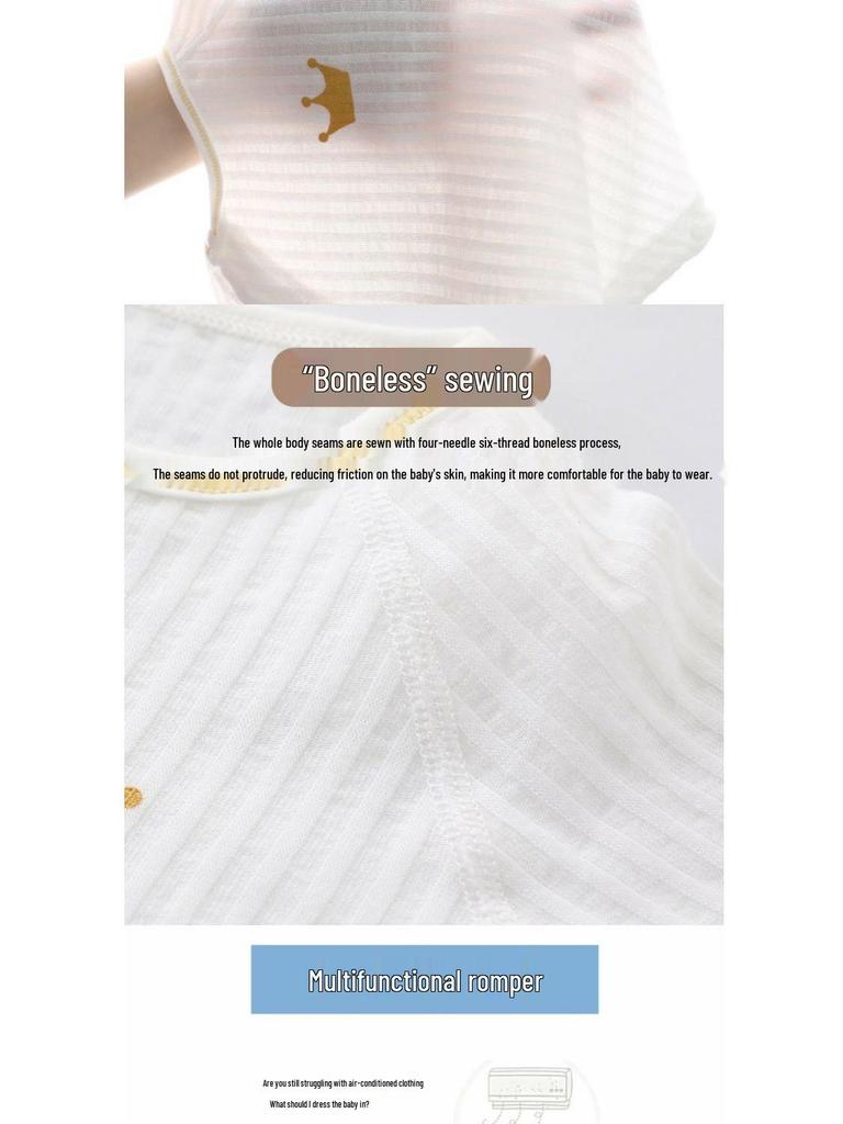 Pure Cotton Baby Romper - Soft, Skin-Friendly, Long Sleeve Pajamas for Newborns