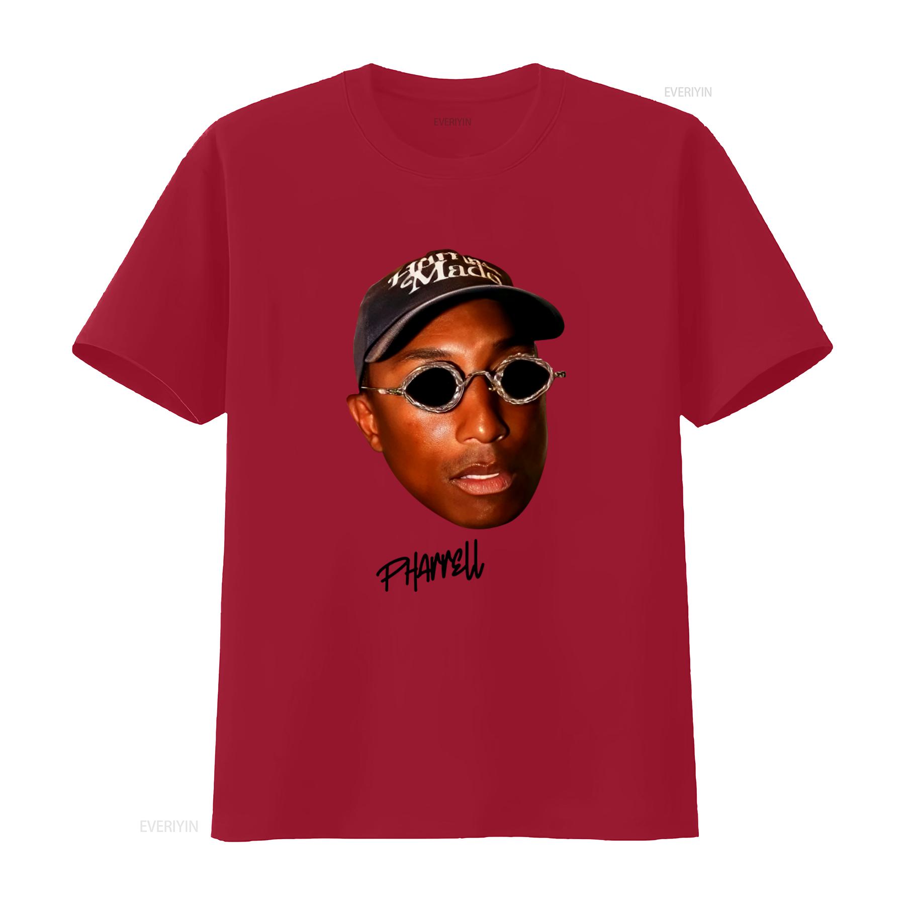 

Pharrell William 90s Vintage Streetwear Heavy Weight T Shirt Retro Style with Iconic Print vintage Washed Slightly Stretched S