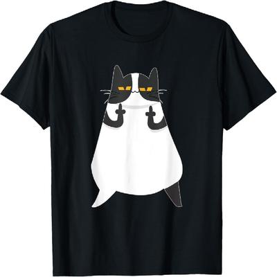 Cat Middle Finger Gift Idea Funny T-Shirt