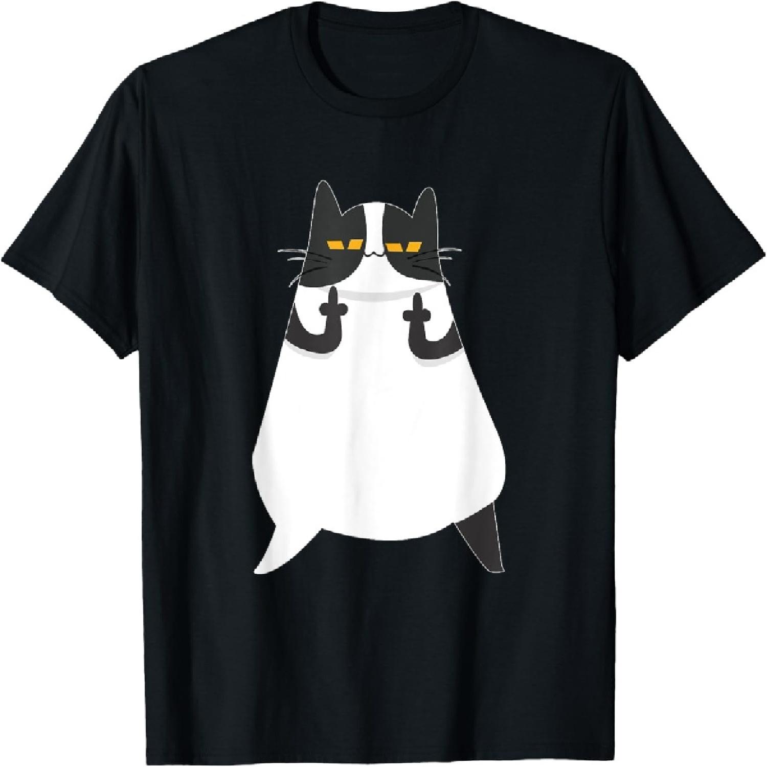 Кот Средний Палец Идея Подарка Смешная Футболка XXXXXL разноцветный