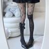 New Dark Soft Sister Lace Bow Flower Flower Vine Flower Base Net Socks Pantyhose