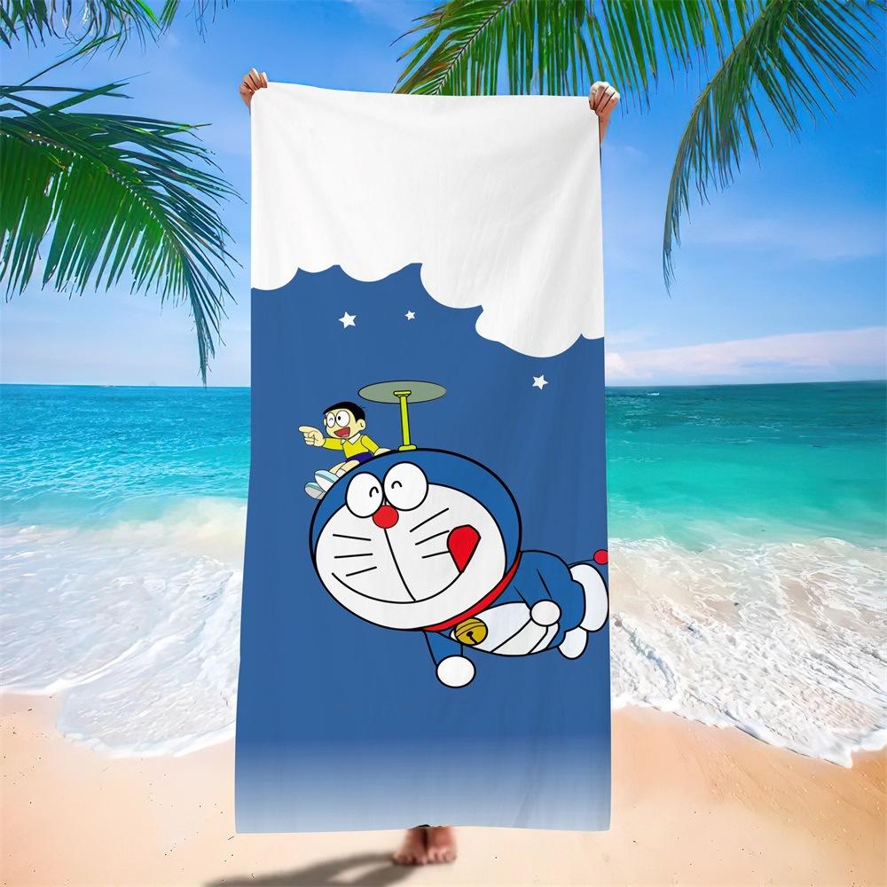 Cute Cartoon Character Printed Microfiber Beach Towel Quick Dry Soft Bath Towel For Kids Swimming