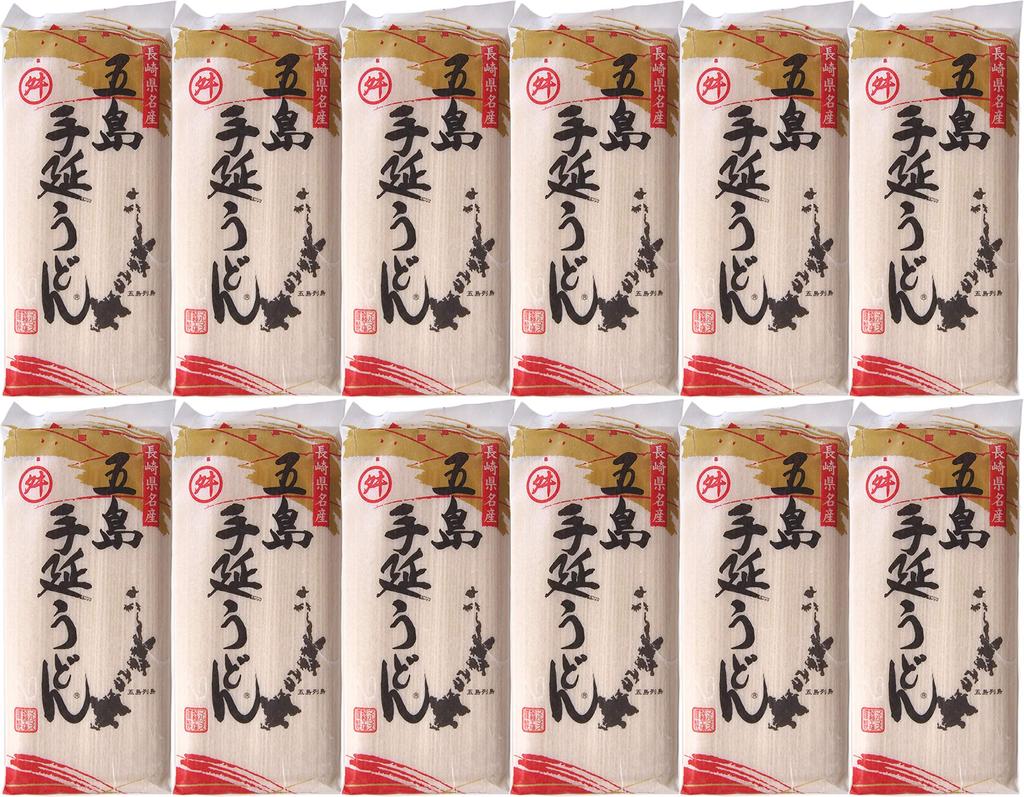 A Gift from Kyushu: Nagasaki Goto Udon [Value Pack] Goto Hand-Stretched Udon with Camellia Oil, 240g x 12 Bags (Serves 2-3)