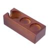 3‑Slots Wood Coffee Tamper Holder Portafilter Storage Stand Tamping Station   Coffee Color