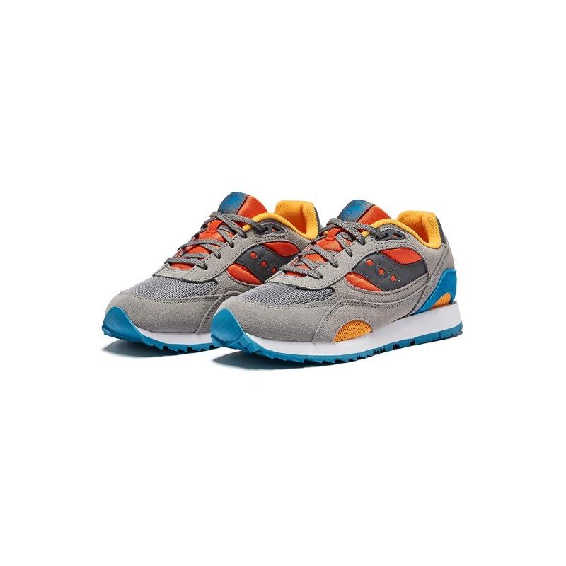 Saucony SHADOW 6000 kids low-top casual shoes grey orange SK267884