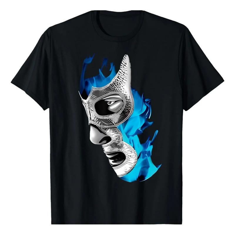 Camiseta Mex-art Demon Blue Lucha Libre Leyenda Del Luchador S