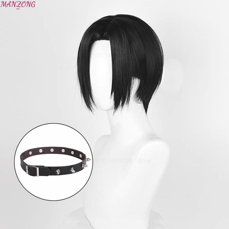 Oosaki Nana Cosplay Anime NANA Nana Osaki Cos Pruik Zwarte Anime Pruiken Hittebestendig Synthetisch Haar Halloween Feest + Pruikenkap black
