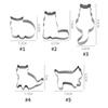 5Pcs/set Mini Cat Shaped Cookie Molds Cartoon Cake Mold Cute DIY Biscuit Baking Mold