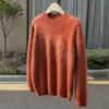 Women's 100% Pure Cashmere Brushed Long Sleeve Turtleneck Pullover Sweater - Loose Fit and Versatile 