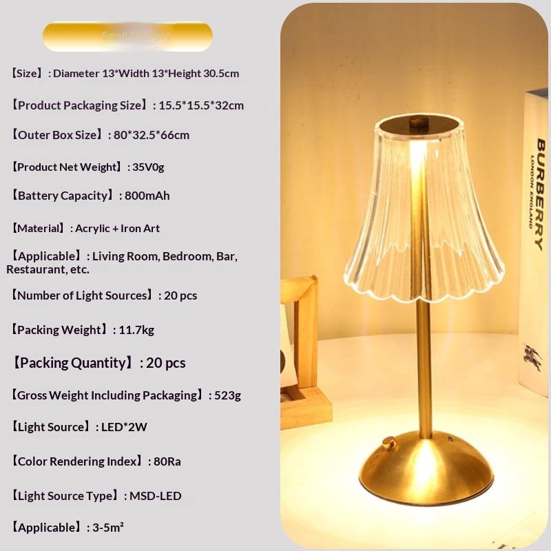 Rechargeable Desk Lamp With LED Aesthetic Design And 3 Color Light Modes For Bedrooms
