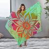 Vibrant Mandala Colorful Throw Blanket Soft Fleece Blanket Decorative Bed Blanket Sofa Cover Gift