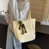 New Canvas Bag Office Worker Commuter Bag Large Capacity Student Campus Shoulder Bag Simple Casual Tote Bag Fashion
