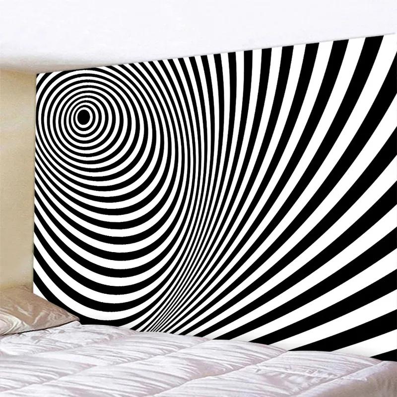 Fashionable Home Decor Tapestry Living Room Bedroom Tapestry Abstract Geometric Swirl Pattern