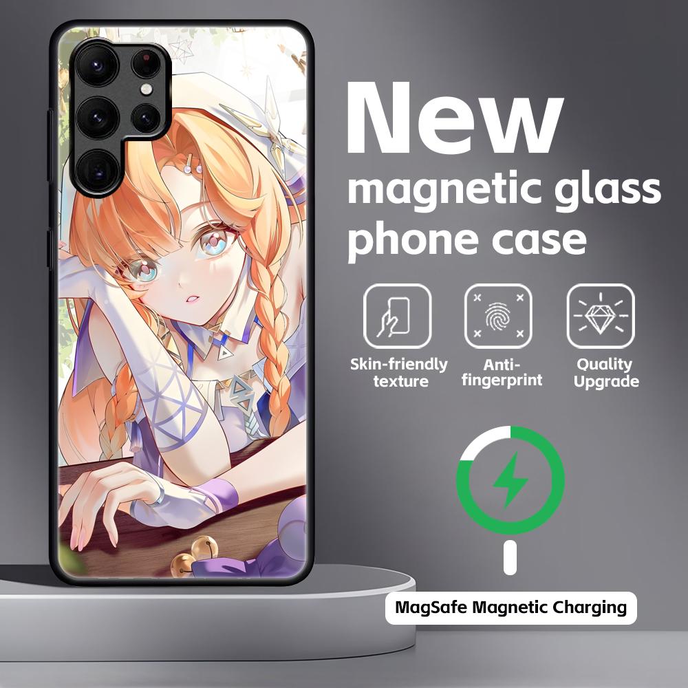 Wuthering Waves SIGRIKA  Phone Case For Samsung S26 S25 S24 S23 S22 S21 Plus Ultra Note20 Glass Magnetic Case