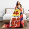 Tomato - Red Background Blankets Adults Child Flannel Throw Blanket For Chair Sofa Bed Warm Soft Design Quality Bedspread Gift