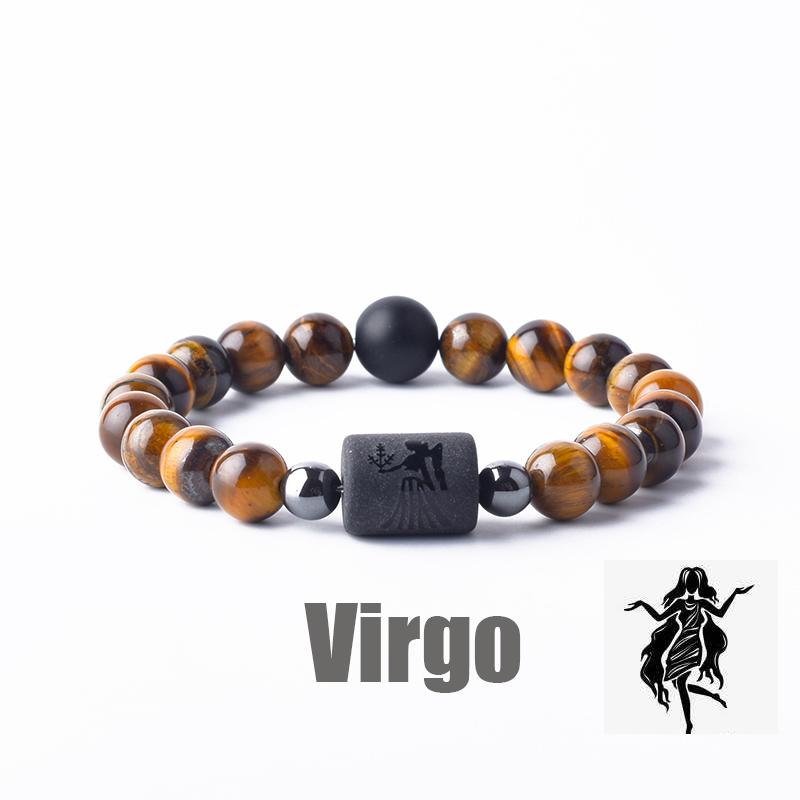 Zodiac Sign Bracelet Homme 12 Constellation Bangles Men Gemini Virgo Leo Libra Bracelet Women Friendship Gift Bracelet on Hand