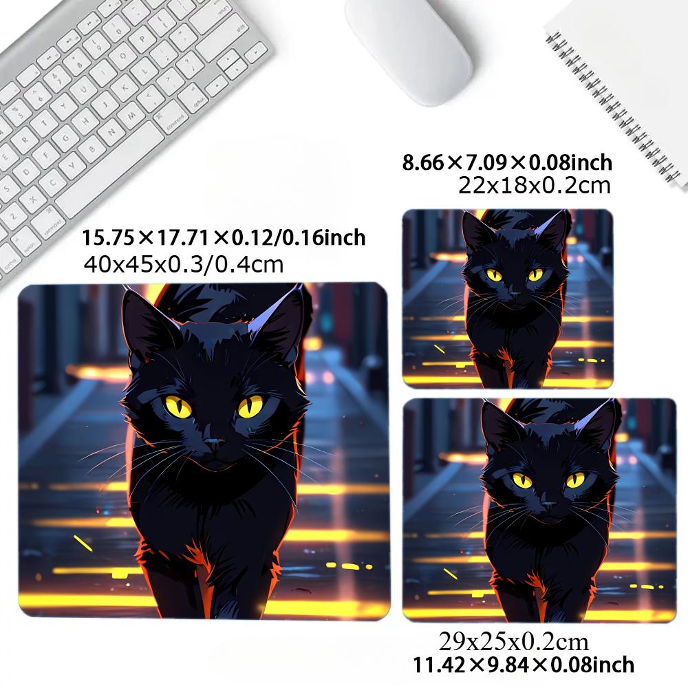 1PC, 50x50, Cute Cat Pattern Small Gaming Mouse Pad, Anti-Slip Edge Keyboard Rug,Desktop Mouse Mat, Computer Office Accessories