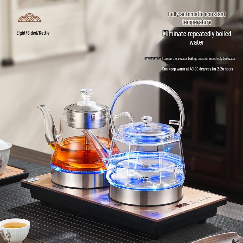 Zhi Yi 2025 Fully Automatic Double Bottom Water Inlet Kettle with Integrated Tea Table for Home Tea Brewing.