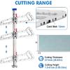 Ferramenta de Corte para Drywall em Liga de Alumínio, Cortador Dobrável para Drywall, Cortador de Placa de Gesso Empurrado à Mão, com 10 Peças de Lâminas de Reposição