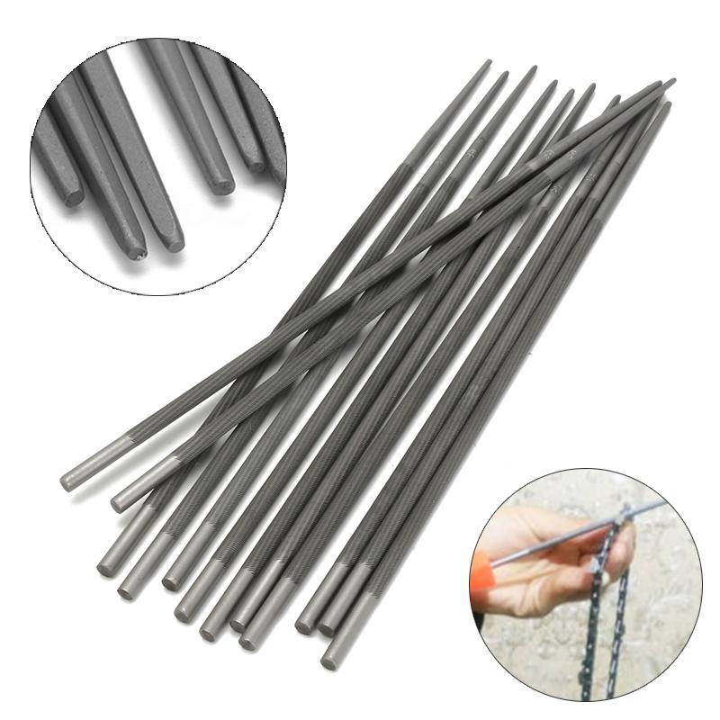 

12 шт., круглые напильники для бензопилы 3/16 дюйма для заточки цепей, точилка для пил