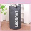 Collapsible Portable Round Laundry Basket Oxford Cloth Waterproof Bag Storage