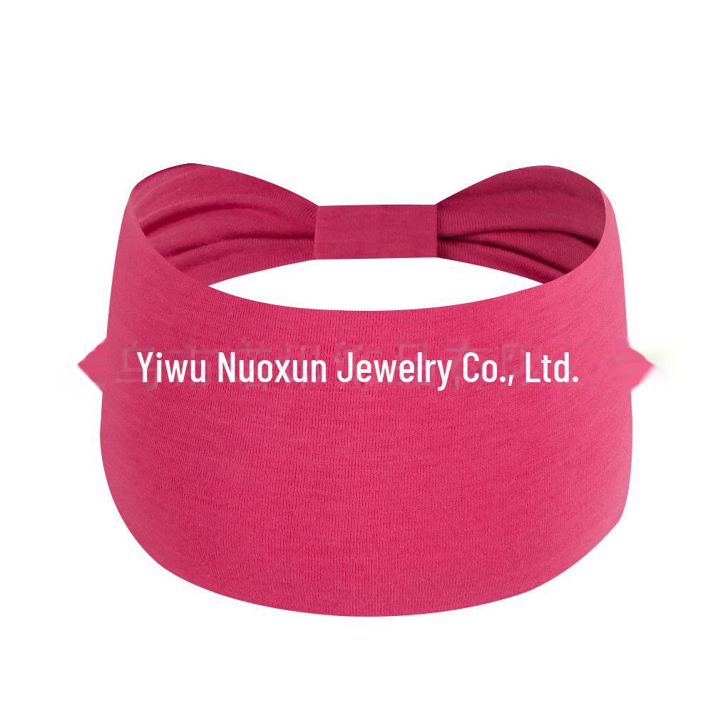 Elastic Wide Side Sports Headband: European & American Style, Sweat-Absorbing, Fashionable Hair Accessories