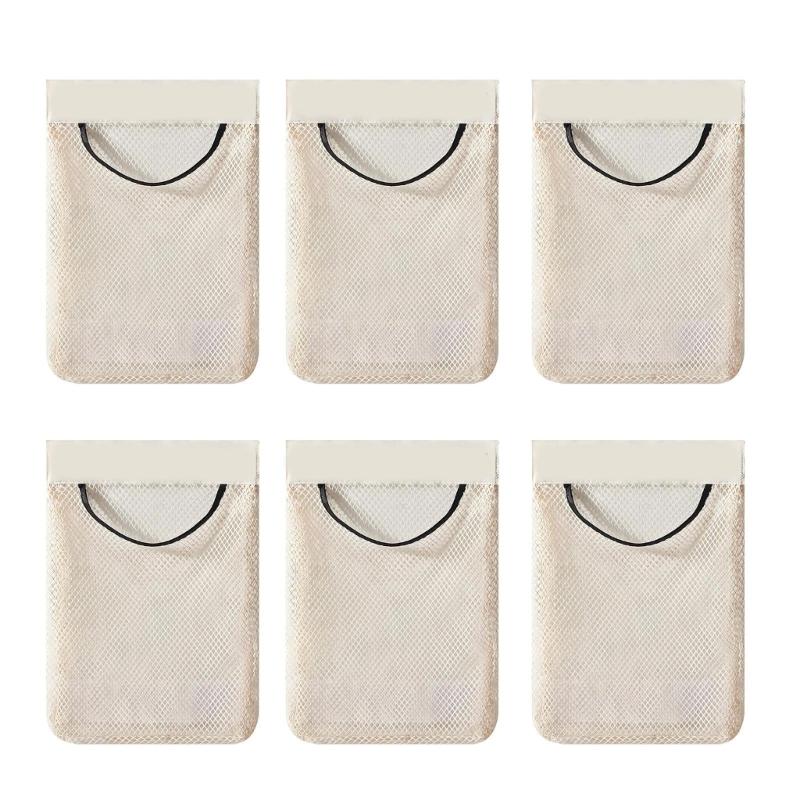 

6pcs Polyester Mesh Bags Durable For Toy Storage Travel And Outdoor Use Small Bag Pouches 36x25cm 1 белый