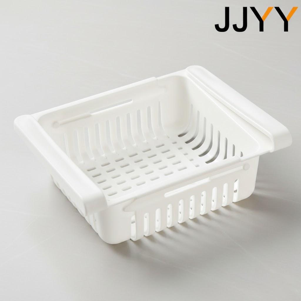 

Retractable Refrigerator Organizer Storage Rack Kitchen Household Multi-function Drawer Fresh-keeping Storage Drain Basket Rack белый